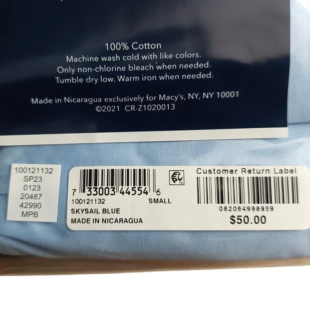 Club Room Men's Blue Woven Cotton Tagless Two 4-Pack Bundle Underwear Boxers Sm